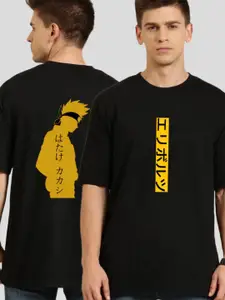 Elibolz Superhero Naruto Graphic Printed Oversized Cotton T-Shirt