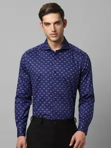 Louis Philippe Micro Ditsy Printed Opaque Pure Cotton Formal Shirt