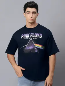 Free Authority Pink Floyd Printed Pure Cotton Oversized T-Shirt