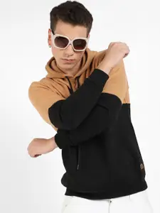 Campus Sutra Colourblocked Hooded Pullover