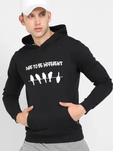 Campus Sutra Graphic Printed Hooded Cotton Sweatshirt