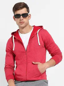 Campus Sutra Hooded Front-Open Sweatshirt