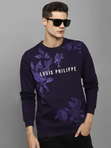 Louis Philippe Sport Floral Printed Long Sleeves Sweatshirt