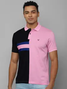 Allen Solly Colourblocked Polo Collar Pure Cotton T-shirt