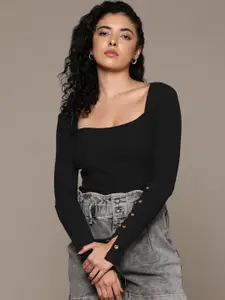 The Roadster Lifestyle Co. Square Neck Ribbed Top