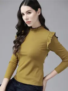 The Roadster Lifestyle Co.Ribbed Ruffles Top