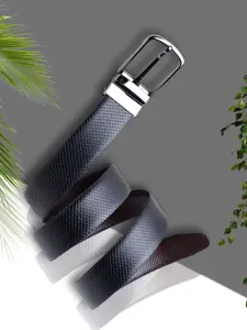 Elite Crafts Men Textured Leather Reversible Formal Belt
