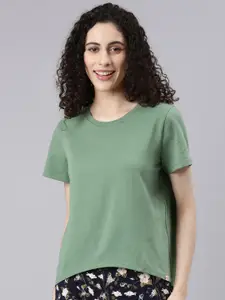 Enamor Round Neck Relaxed Fit Cotton T-shirt