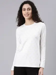 Enamor Floral Printed Slim Fit Cotton Lounge Tshirt