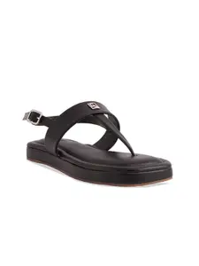 ERIDANI T-Strap Flats With Buckles
