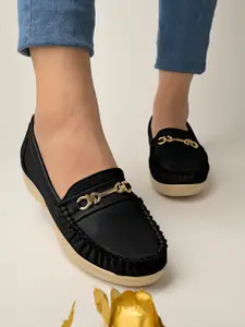 Shoetopia Girls Lightweight Bow Detailed Loafers