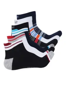 CRUSSET Men Pack Of 6 Assorted Cotton Ankle-Length Socks