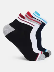CRUSSET Men Pack Of 3 Assorted Cotton Ankle-Length Socks