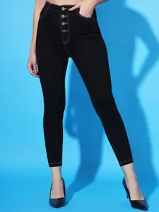 BAESD Women Skinny Fit High-Rise Clean Look Stretchable Jeans