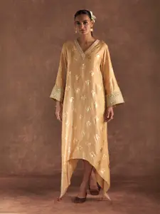 Masaba Self Design Flared Sleeves A-Line Maxi Ethnic Dress