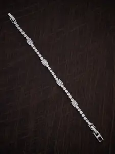 Kushal's Fashion Jewellery Rhodium-Plated Wraparound Bracelet