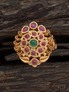Kushal's Fashion Jewellery Gold-Plated Ethnic Antique Finger Ring