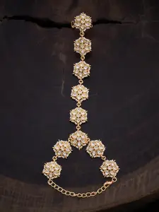 Kushal's Fashion Jewellery Kundan Ring Bracelet