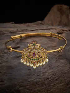 Kushal's Fashion Jewellery Gold-Plated Antique Armlet Bracelet