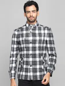 Dlanxa Checked Single-Breasted Wool Top Coat