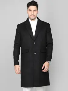 Dlanxa Notched Lapel Collar Single Breasted Tweed Overcoat