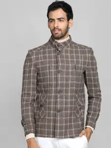 Dlanxa Checked Single Breasted Tweed Overcoat