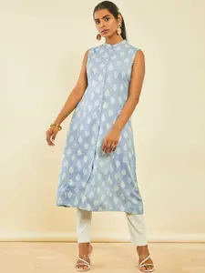 Soch Ethnic Motifs Printed Mandarin Collar A-Line Kurta