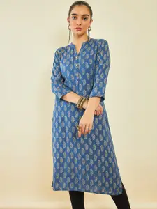 Soch Paisley Printed Mandarin Collar Kurta