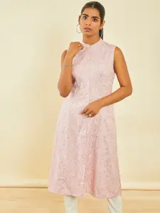 Soch Paisley Printed Mandarin Collar A-Line Kurta