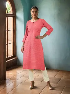 Soch Floral Embroidered Sequinned Straight Kurta