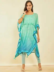 Soch Geometric Printed Cotton Kaftan Kurta
