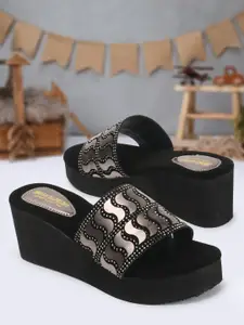madam glorious Embellished Flatform Heels