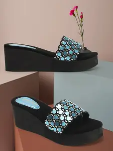 madam glorious Embellished Flatform Heels