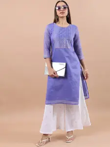 Vishudh Floral Printed Straight Kurta