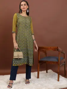 Vishudh Ethnic Motifs Printed Straight Kurta