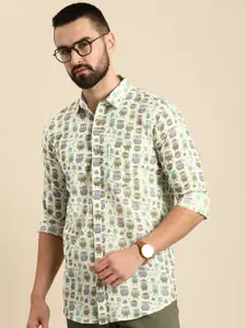 Anouk Men Relaxed Conversational Printed Pure Cotton Casual Shirt