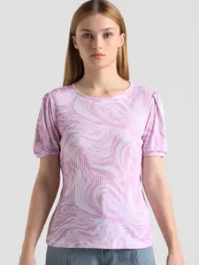 ONLY Abstract Printed Extended Sleeves T-shirt