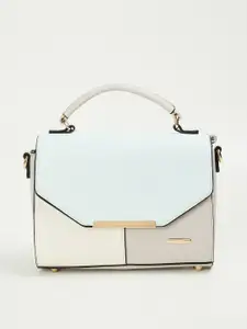 Ginger by Lifestyle Colourblocked Structured Synthetic Satchel