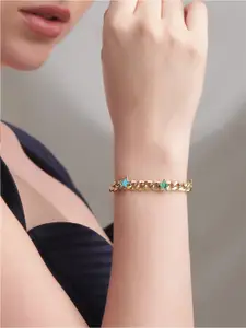Rubans Voguish Gold-Plated Link Bracelet