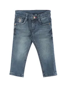 U.S. Polo Assn. Kids Boys Slim Fit Light Fade Clean Look Mid Rise Stretchable Jeans