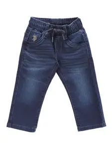 U.S. Polo Assn. Kids Boys Light Fade Clean Look Whiskers Stretchable Jeans