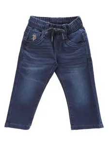 U.S. Polo Assn. Kids Boys Light Fade Whiskers & Chevrons Stretchable Jeans