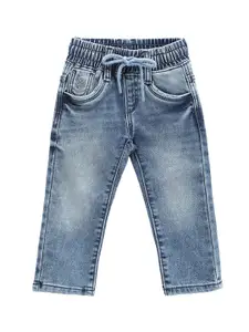 U.S. Polo Assn. Kids Boys Slim Fit Mid-Rise Heavy Fade Stretchable Jeans