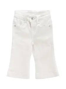 U.S. Polo Assn. Kids Girls Mildly Distress Flared Stretchable Jeans