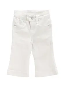 U.S. Polo Assn. Kids Girls Mildly Distress Flared Stretchable Jeans