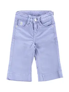 U.S. Polo Assn. Kids Girls Mid-Rise Bootcut Stretchable Jeans