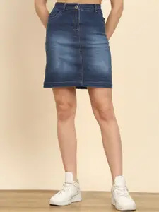 Trend Arrest Pure Cotton A-Line Denim Mini Skirt