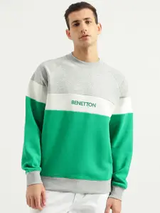 United Colors of Benetton Men Multicoloured Colourblocked Sweatshirt