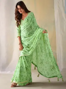 Saree mall Floral Printed Pure Georgette Sarees