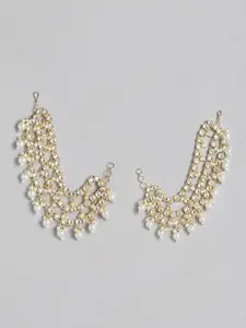 Peora Gold-Plated Kundan Contemporary Earrings